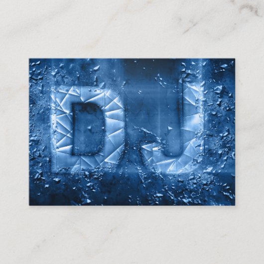 専門の青い爆発DJのロゴの名刺 名刺 (正面)