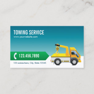 専門の青い牽引のサービス業カード 名刺