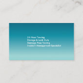専門の青い牽引のサービス業カード 名刺 (裏面)