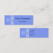 専門の青い葉の名刺 スキニー名刺 (正面/裏面)