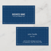 専門の青写真の名刺 名刺 (正面/裏面)