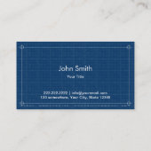 専門の青写真の名刺 名刺 (裏面)