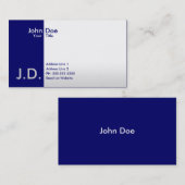 専門の青 名刺 (正面/裏面)