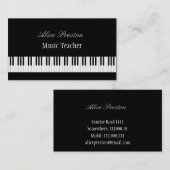 専門の音楽の先生|のピアノ鍵 名刺 (正面/裏面)