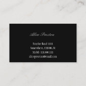 専門の音楽の先生|のピアノ鍵 名刺 (裏面)