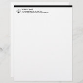 専門の黒いボーダー弁護士か弁護士 レターヘッド (正面/裏面)