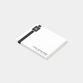 専門の黒い及び白のストライプなモノグラム ポストイット (アングル)