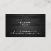 専門の黒い金属の医学の計算 名刺 (裏面)