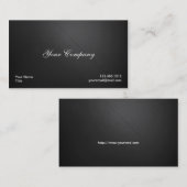 専門の黒い革プリント 名刺 (正面/裏面)