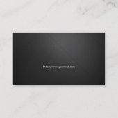 専門の黒い革プリント 名刺 (裏面)