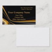 専門の黒および金ゴールドの名刺 名刺 (正面/裏面)