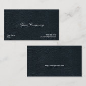 専門の黒くフェイクな革名刺 名刺 (正面/裏面)