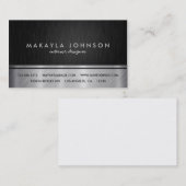 専門の黒く、銀製のインテリア・デザイン 名刺 (正面/裏面)