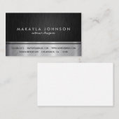 専門の黒く、銀製のインテリア・デザイン 名刺 (正面/裏面)