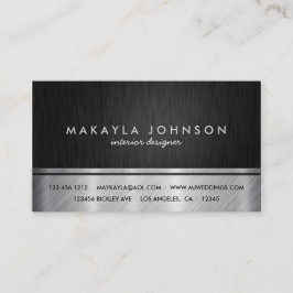 専門の黒く、銀製のインテリア・デザイン 名刺