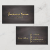 専門の黒板のシンプルのミニマリスト 名刺 (正面/裏面)