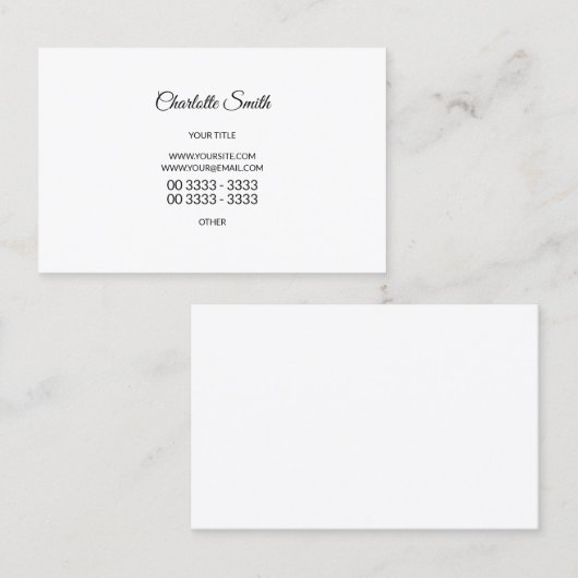 専門のElegante Minimalistische 名刺 (正面/裏面)