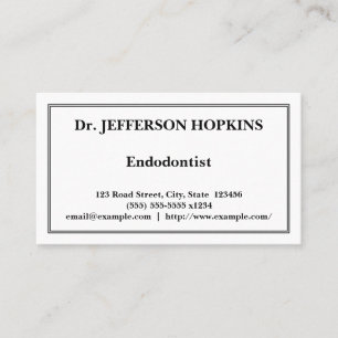 専門のEndodontistの名刺 名刺