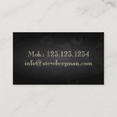 専門オペラ歌手のノートのメロディーカード 名刺 (裏面)