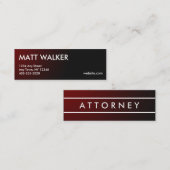 専門カーボン繊維の赤い名刺 スキニー名刺 (正面/裏面)