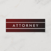 専門カーボン繊維の赤い名刺 スキニー名刺 (裏面)