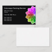 専門ペインターのカラフルなデザイン 名刺 (正面/裏面)