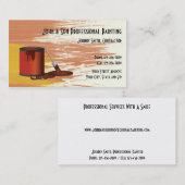 専門ペインターの建築業者の名刺 名刺 (正面/裏面)