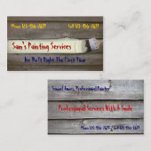 専門ペインターの建築業者の名刺 名刺 (正面/裏面)