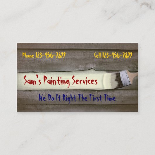 専門ペインターの建築業者の名刺 名刺 (正面)