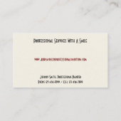 専門ペインターの建築業者の名刺 名刺 (裏面)