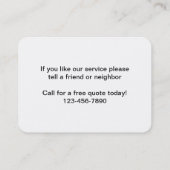 専門ペインター 名刺 (裏面)