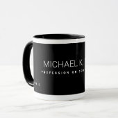 専門モダン企業名ブラックコーヒーマグ マグカップ (正面左)