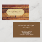 専門上品な木板 名刺 (正面/裏面)