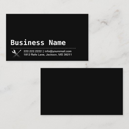 専門修理便利屋の平野の黒 名刺 (正面/裏面)