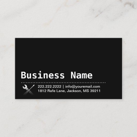 専門修理便利屋の平野の黒 名刺 (正面)