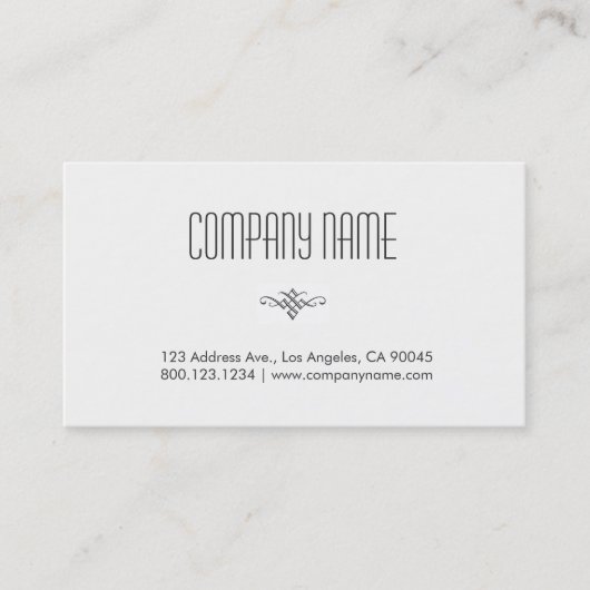 専門及びミニマルな白 名刺 (正面)