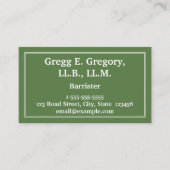 専門及び上品なバリスターの名刺 名刺 (正面)