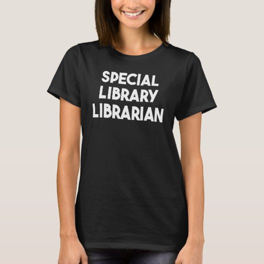 専門図書館の司書 Tシャツ (正面)