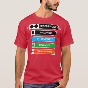 専門家のみダブルブラックダイヤモンドスキースノーボード Tシャツ
