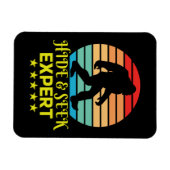 専門家のビッグフットを隠して探おもしろいす マグネット (横)