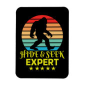 専門家のビッグフットを隠して探おもしろいす マグネット (縦)