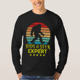 専門家のビッグフットを隠して探おもしろいす Tシャツ