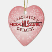 専門家の実験室MLSの衛生検査隊の科学者 セラミックオーナメント (左)