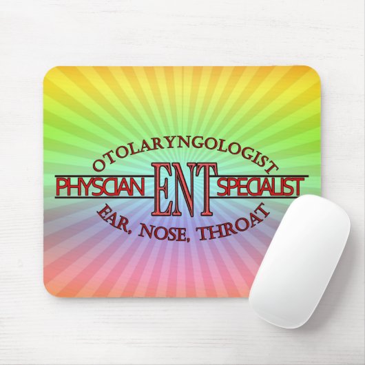 専門家のENT耳鼻咽喉科学の耳の鼻の喉のロゴ マウスパッド (マウス)