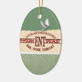 専門家耳鼻咽喉科ロゴ セラミックオーナメント (左)