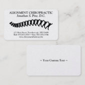 専門標準的なカイロプラクティックの名刺 名刺 (正面/裏面)