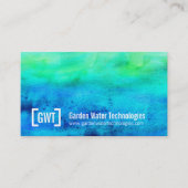 専門水青緑の名刺 名刺 (正面)