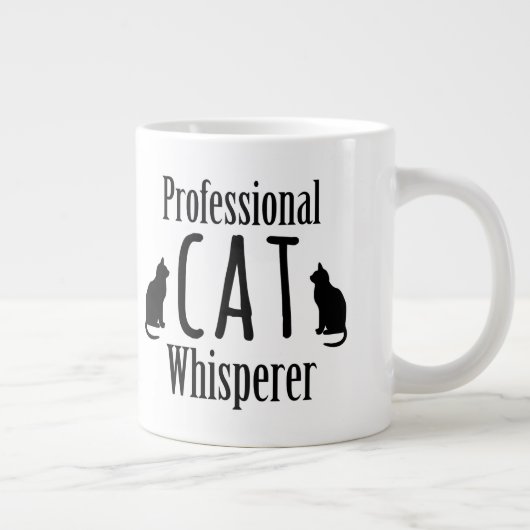 専門猫の囁くもの ジャンボコーヒーマグカップ (右)