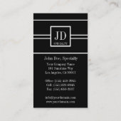 専門用黒/白ペンダストライプのント 名刺 (裏面)