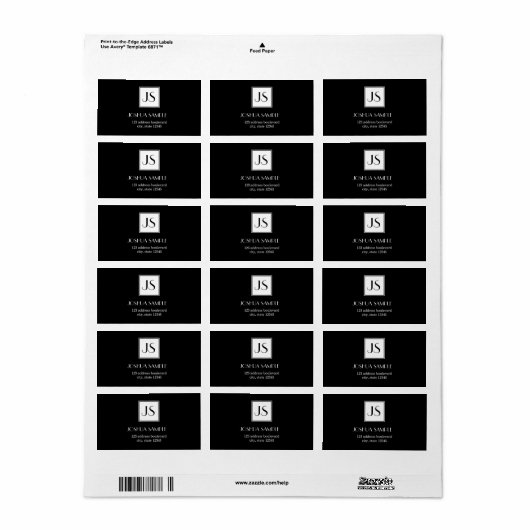 専門的なシンプル ラベル (フルシート)